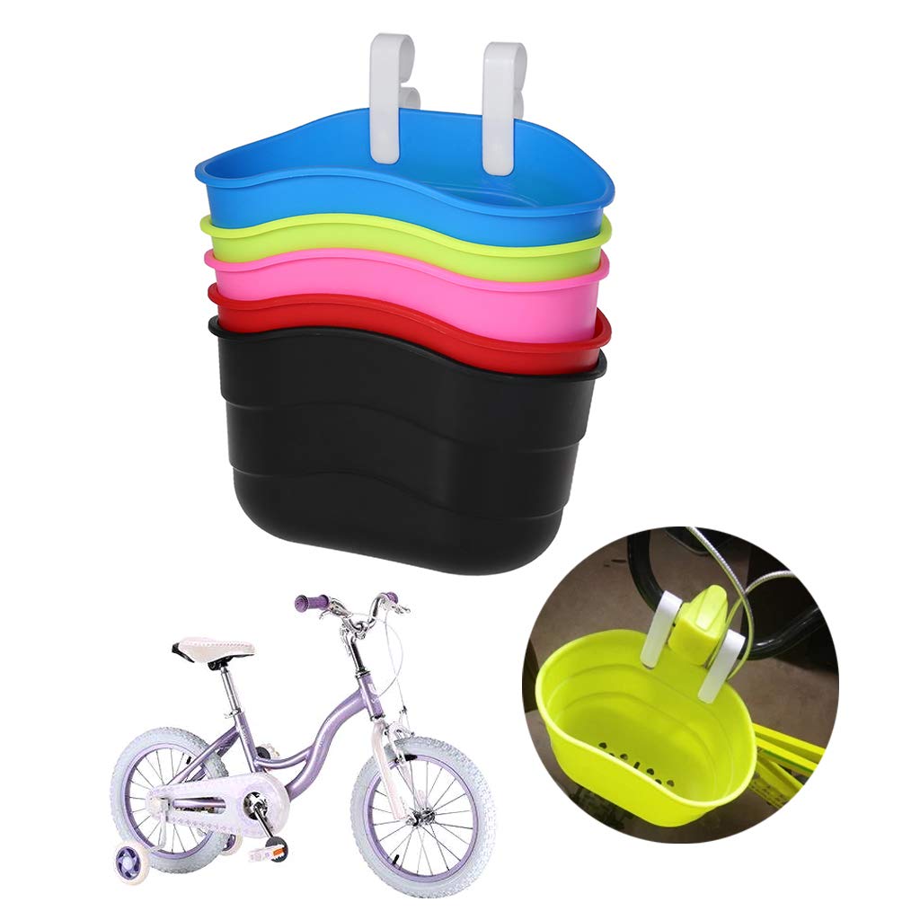 Kid's Bike Basket Bike Bag Kids Pattern Bicycle Handlebar Basket for Boy Girl Saddlebag Plastic