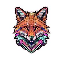 Geometric Fox Die-Cut Sticker