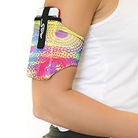 Sprigs Armband Small Spin Art for iPhone 7/6/6s Plus, Galaxy S7/S6. The Lightest & Most Comfortable Running Armband, Stretches to Fit All Phones with Case