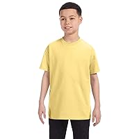 Hanes Authentic TAGLESS Kids' Cotton T-Shirt_Daffodil Yellow_M