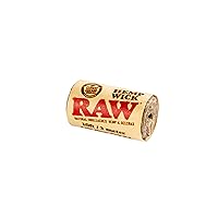 RAW Natural Unbleached Rolling Papers - Hemp & Beeswax Hempwick Roll 0 ft/3 Meters, Brown, 10 Foot, 1 Count