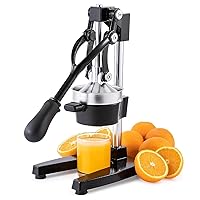 Stainless Steel Citrus Juicer, Labor-saving Design, Easy To Clean, Heavy-Duty, for Orange Juice Pom Lime Lemon Juice, Multifunctional Manual Juicer (Color : Black)