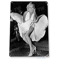 TIN Sign Marilyn Monroe Dress Metal Decor Wall Art Picture Portrait Photo A116