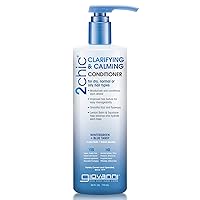 GIOVANNI 2chic Clarifying & Calming Conditioner - Clarifying Hair Conditioner, Helps Remove Residue while Hydrating, Sulfate Free, Detox Conditioner, Color Safe, Wintergreen & Blue Tansy - 24 oz