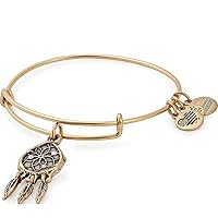 Alex and Ani Path of Symbols Expandable Bangle for Women, Dreamcatcher Charm, Rafaelian Finish, 2 to 3.5 in