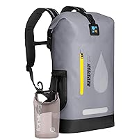 IDRYBAG PVC Waterproof Dry Bag Outdoor 30L, Marine Dry Bag Water Sports, Floating Bag Backpack Waterproof Durable for Kayaking, Swimming, Boating, Canoeing, Fishing, Rafting, Hiking, Camping, Climbing