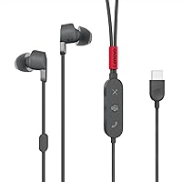 Lenovo Go USB-C Active Noise Cancelling in-Ear Headphones - Storm Grey - Teams Certified - Lightweight and Portable - Inline Separate Mic - USB-C Digital Audio