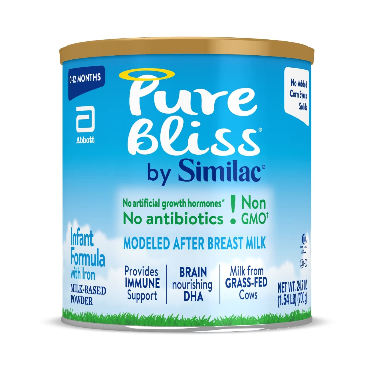 Pure Bliss by Similac Infant Formula, Gentle, Easy to Digest, Non-GMO, Powder, 24.7-oz Can