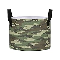 Military Camouflage Grow Bags 10 Gallon Fabric Pots with Handles Heavy Duty Pots for Plants Aeration Container Nonwoven Plant Grow Bag for Garden Flowers Fruits Vagetables