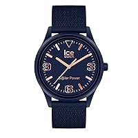 ICE-WATCH - Ice Solar Power Casual Blue RG - Men's Wristwatch With Silicon Strap - 020606 (Medium)