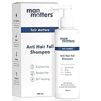 Man Matters Double DHT Blocking Anti Hair Fall Shampoo with Saw Palmetto, Caffeine, Biotin & Argan Oil | Therapeutic Grade & Dermatologically formulated | No Side Effects | 200 ml