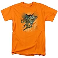 Batman Men's Batman Vs Catman Classic T-shirt Medium Orange