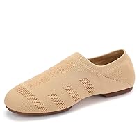 AOQUNFS Practice Dance Shoes Slip on Dance Shoes for Women Split Sole Jazz Shoes for Girl,Model SSZZ-WD