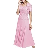 A-line Elegant Mother of The Bride Dress Square Neckline Sleeveless Tea-Length Wedding Guest Dress with Ruffles 2024