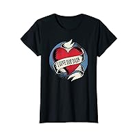 I Love Hot Dads - Funny Red Heart T-Shirt