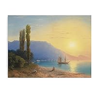 Posters Classic Paintings Sailboat Seascape Wall Art Impressionist Art Posters Canvas Art Poster Picture Modern Office Family Bedroom Living Room Decorative Gift Wall Decor 16x20inch(40x51cm) Unfra