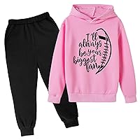 Kids Pullover Hoodie Sweatshirt And Sweatpants Set Tracksuit 2 Piece Outfits For Boys Jogging Athletic Sweatsuits