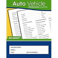 Auto Vehicle Maintenance Log Book / Equipment Safety Inspection Report, 8.5×11 in / Detailed Report Helps Keep Utility Vehicles Safe on the Job Site.