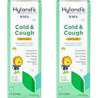 Hyland's Naturals Kids Cold & Cough, Daytime Cough Syrup Medicine for Kids Ages 2+, Decongestant, Sore Throat & Allergy Relief, Natural Treatment for Common Cold Symptoms, 4 Fl Oz (Pack of 2)
