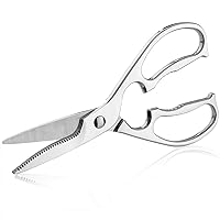 Come Apart Kitchen Shears by WELLSTAR, Multi-purpose Heavy Duty German Stainless Steel Food Scissors for Cutting Meat Poultry Chicken Vegetable, Durable One Piece Construction, Mirror Finish