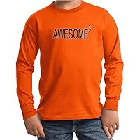 Kids Awesome Cubed Funny Math Youth Long Sleeve Shirt