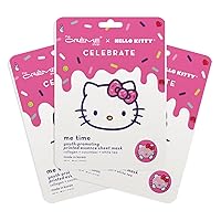 Hello Kitty CELEBRATE - Me Time! Youth-Promoting Sheet Mask (3 Pack), for Plumping Treatment