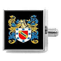 Elliott Ireland Family Crest Coat Of Arms Sterling Silver Cufflinks Engraved Box