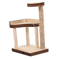 ERINGOGO Wooden Desktop Mini House Layout Prop Kitten Scratching Post Household Products Wooden cat Wooden Dollhouse Miniature Models Model Furniture Doll House pet Indoor cat