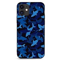 Blue Camo Sharks Protective Phone Case Ultra Slim Case Shockproof Phone Cover Shell Compatible for iPhone 11 iPhone 11 Pro iPhone 11Pro Max