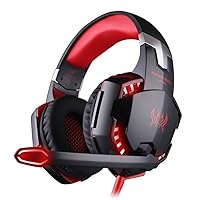 BENGOO Gaming Headset Comfortable 3.5mm Stereo Over-Ear Headphone Headband with LED Lighting for PC Computer Game with Noise Isolation & Volume Control