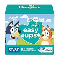 Easy Ups Boys & Girls Potty Training Pants - Size 5T-6T, One Month Supply (84 Count), Training Underwear (Packaging May Vary)