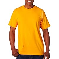 Bayside Men's American Preshrunk Shoulder Taping T-Shirt, Medium, Gold