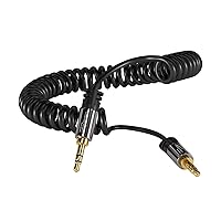 KabelDirekt – (3 feet 3.5mm Male to 3.5mm Male Stereo Audio Cable Coiled- Pro Series