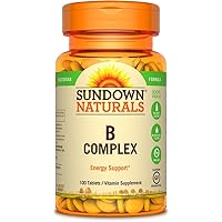 Sundown Naturals B-Complex, Tablets 100 ea (Pack of 5)