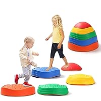 5Pcs Non-Slip Plastic Balance Stepping Stones for kids,up to 220 Ibs for Pomoting Children's Coordination Skills Obstacle Courses Sensory Toys for Toddlers,Indoor or Outdoor Play