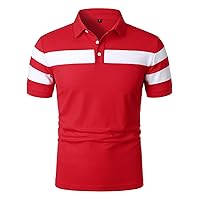 HOOD CREW Mens Short Sleeve Polo Shirts Stylish Design Summer T Shirt