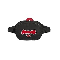 adidas Originals Sport Waist Pack/Travel and Festival Bag, Black/Better Scarlet, One Size