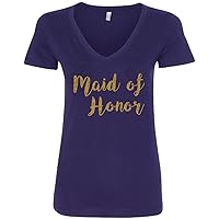 Threadrock Women's Maid of Honor V-Neck T-Shirt