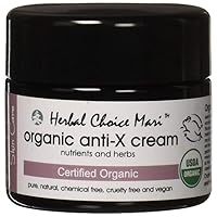 Organic Anti-X (Anti-Wrinkle) Cream by Herbal Choice Mari; 1.7 fl oz Glass Jar