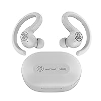 JLab JBuds Air Sport True Wireless Bluetooth Earbuds + Charging Case, White, IP66 Sweat Resistance, Class 1 Bluetooth 5.0 Connection, 3 EQ Sound Settings Signature, Balanced, Bass Boost