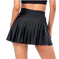 Women's Fashion Pleated Shorts High Waisted Tennis Skirt Shorts Cute Running Golf Athletic Skorts with Zipper Pockets