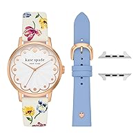 Kate Spade New York Interchangeable Leather Band Compatible with Your 38/40mm Apple Watch- Straps for Apple Watch Series 8/7/6/5/4/3/2/1/SE