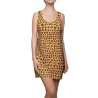 Leopard Animal Print Saffron Women's Cut & Sew Racerback Dress