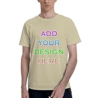 Custom Personalized T Shirts for Men/Women Design Your Own Shirt Add Text/Image/Logo Cotton Crewneck Tee Printed Photo