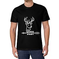 Real Woman Hunt Deer Men's Graphic T-Shirt Personalized Short-Sleeve Tee Shirts Fashion Shirts Top for Home Work