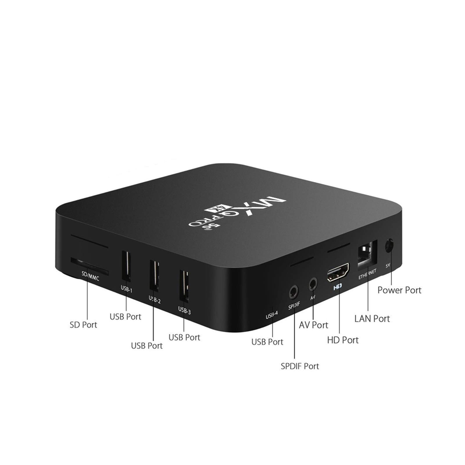 MXQ Pro 5G Android 12.1 TV Box 2023 Upgraded Ram 2GB ROM 16GB Android Smart Box H.265 HD 3D Dual Band 2.4G/5.8G WiFi Quad Core Smart Home Media Player