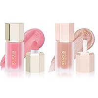 Soft Cream Blush for Cheeks & Natural Glow Liquid Filter, Weightless, Long-Wearing, Smudge Proof, Natural-Looking, Dewy Finish