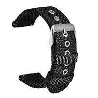 Nylon Watch Strap Replacement Watch Band Military Army Men Women - 18mm, 20mm, 22mm, 24mm Watch Bracelet with Stainless Steel Silver Buckle