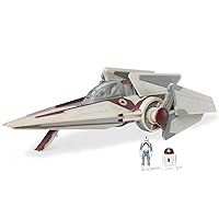 STAR WARS Micro Galaxy Squadron V-Wing Starfighter - 3-Inch Light Armor Class Vehicle with Two 1-Inch Micro Figure Accessories