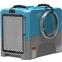ALORAIR Commercial Dehumidifier with Pump, Up to 180 PPD (Saturation), 85 PPD at AHAM, 5 Years Warranty, LGR Industrial Dehumidifier for Flood Repair, Crawlspace and Basement Drying, Blue